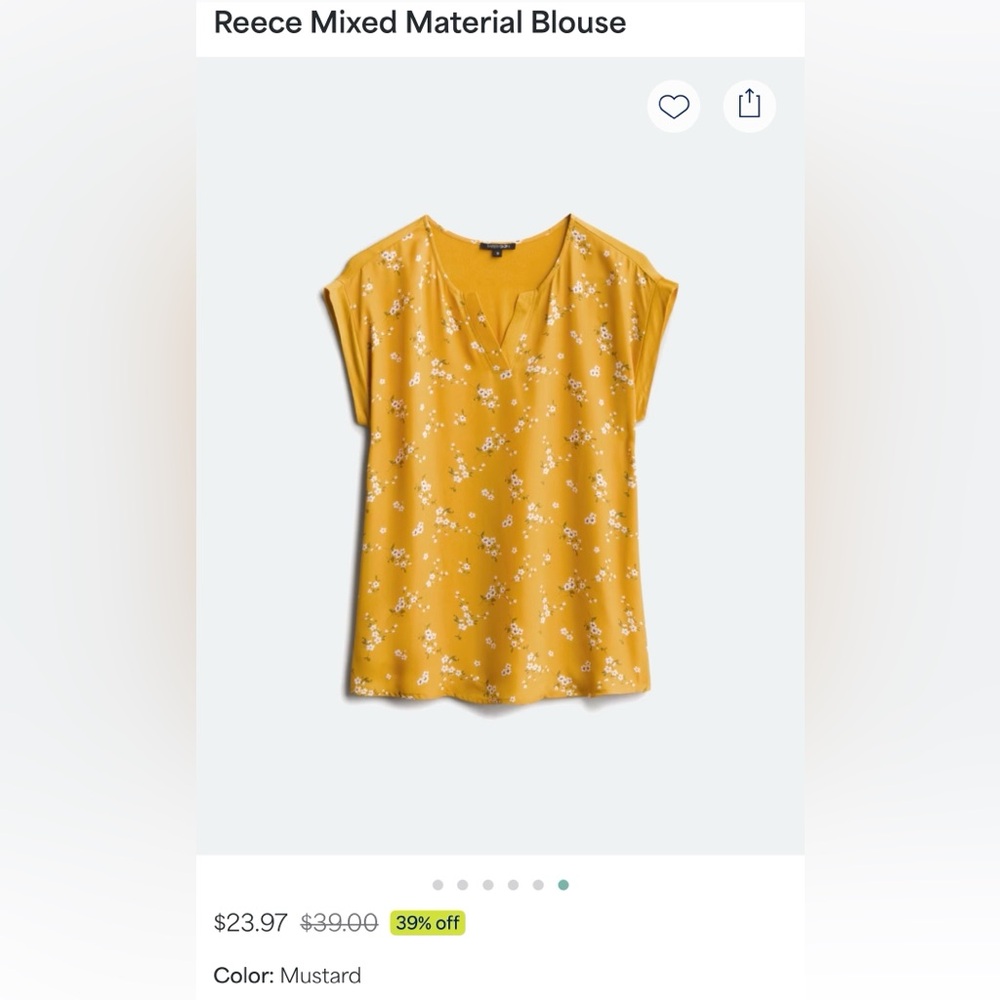 Mustard Floral Blouse
